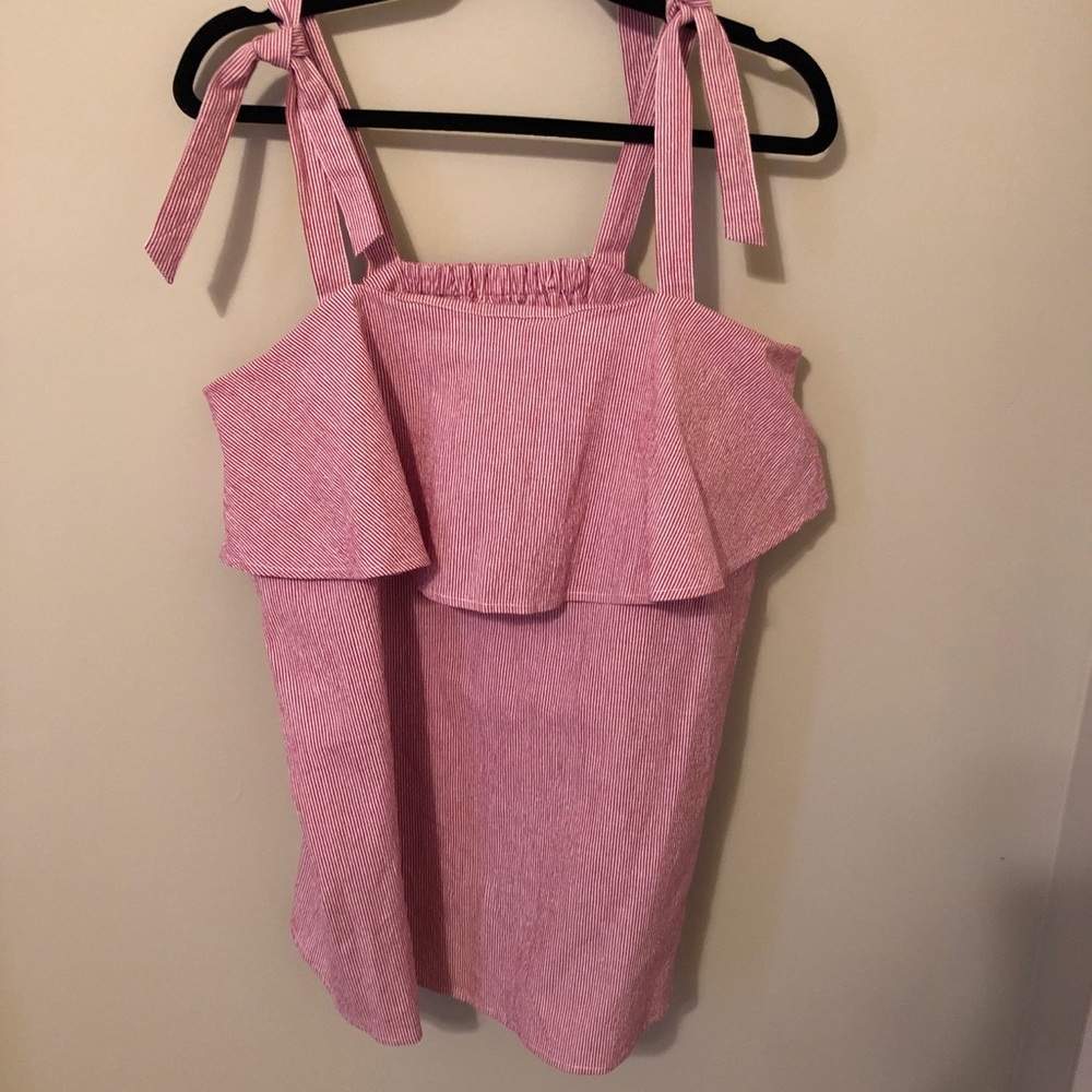 Tie straps maternity tank top